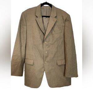 Mens vintage 90s POLO RALPH LAUREN jacket blazer sport coat glen plaid wool 44L